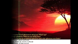 Hello everyone, good afternoon to all of you! [Message] [Quotes and Poems]