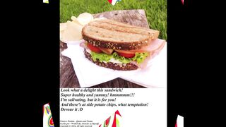 Good afternoon, brought your sandwich, yummy! [Message] [Quotes and Poems]