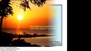 Good afternoon people of God, have an afternoon with the Holy spirit! [Message] [Quotes and Poems]