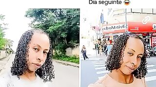 Vídeo cabelo molhado e seco no dia seguinte