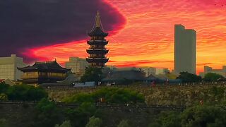 📍 pemandangan Matahari Terbenam Di Negeri Dongeng China