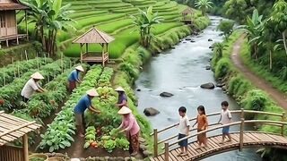 Green mountain countryside view