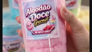 Algodão doce gourmet no copo