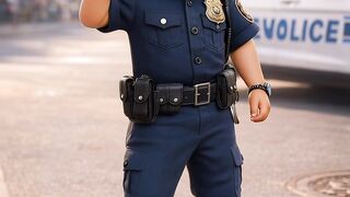 👮‍♀️ Little Police Officer on Duty! 🚔 | Adorable Mini Cop