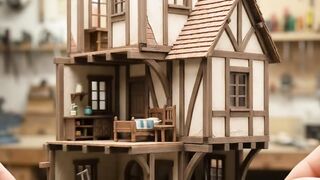 The Burrow… But It’s TINY 🤯 #satisfying #handmade #harrypotter
