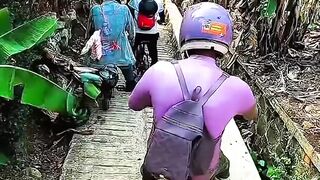 Riding A Kid's Bike On A Village Path* 💀