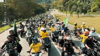 Angra dos Reis (RJ) ficou verde e amarela na motocarreata! 🇧🇷🏍️