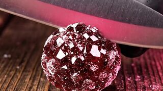 Crystal Camu Camu Cut on Wood... The RAREST Fruit on Earth