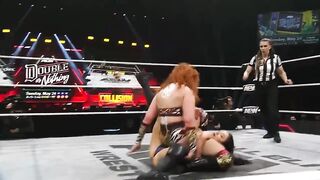 The women are struggling fiercely