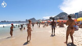 Dia Ensolarado na Praia de Copacabana Lotada, Rio de Janeiro Verão 2025 - Walking The World (1080p, h264, youtube).mp4