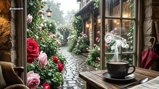 Tea at the Café of Roses | Soft Piano, Rain & a Peaceful Afternoon🌧️☕🌹
