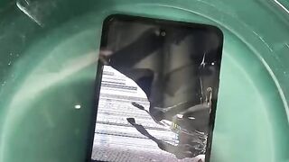 My cell phone took a dip in the bucket.