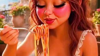 ASMR comendo macarrão à bolonhesa