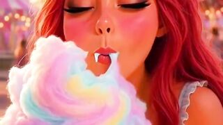 ASMR algodão doce