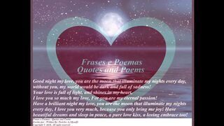 Good night my love, your love shines in my heart, i love you so much! [Message] [Quotes and Poems]