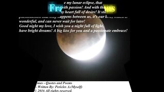 Good night my love, you are my lunar eclipse, have bright dreams! [Message] [Quotes and Poems]