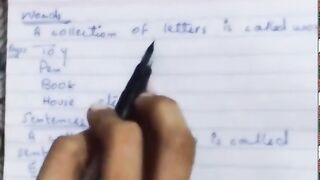 Words and sentences class 3