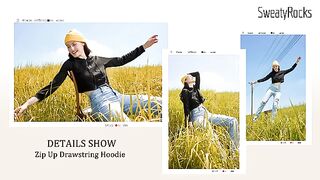 PRETTYGARDEN Women's Casual Long Sleeve Zipper