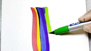 How to draw Creative Rainbow Satisfying Drawing #art #rainbow
