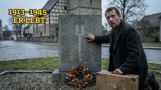 Er kam 1954 heim und las seinen eigenen Namen auf dem Kriegerdenkmal des Dorfes