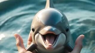 "POV: Baby Dolphin Talks to Grandma! 🐬👵 (The sounds will blow your mind!)"