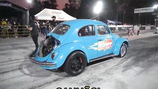 Aspirated Beetle popping a wheelie on the track