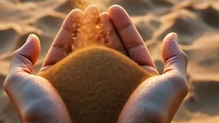 "POV: Running your fingers through fine sand in slow motion 🏖️✨"