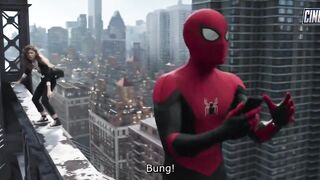 SPIDERMAN NO WAY HOME: Ned Calls Peter Parker On Queensboro Bridge Scene HD