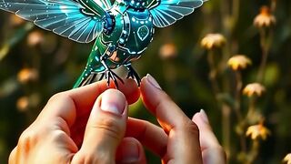 "POV: A robotic hummingbird landed on my hand and started singing in Morse code 🤖🐦"