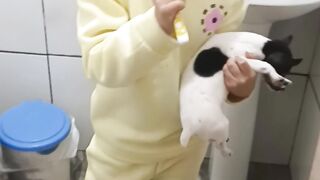 Gabrielly e seu dog