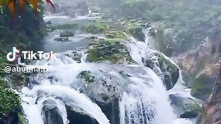 Beautiful scene in mountain and water dripping