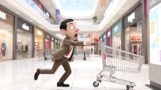 Bean’s Crazy Runaway Shopping Cart 😂 | Funny 3D Cartoon