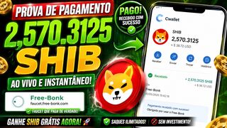 🔥 PROVA DE PAGAMENTO FREE-BONK — 2.570,3125 SHIB RECEBIDOS NA CWALLET! 🐕💰