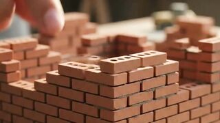 Construindo uma Mini Casa dos Sonhos em Tijolos Retais 🏠🧱 | ASMR Criativo