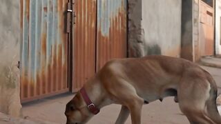 Um cão muito triste a procura do seu dono