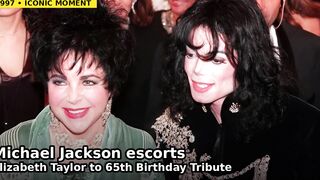 Michael Jackson Escorts Elizabeth Taylor to 65th Birthday Tribute
