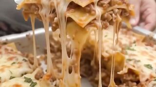 Eating lasagna 3
