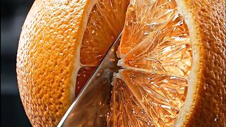 Cutting a Crystal Orange | Hyper-Realistic AI ASMR