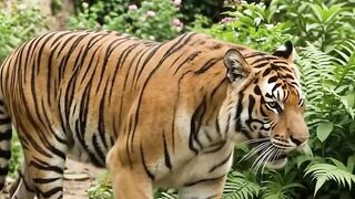 Unexpected Tiger in the Garden! 😱🐅