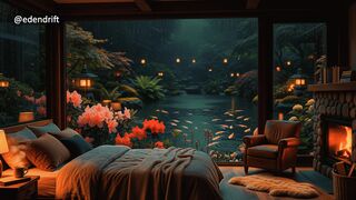 🌧️Rain, Fire & Garden Peace | Sleep Retreat 🌿