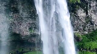 Galera vídeo da cachoeira