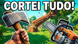 A Game About Chopping Trees: FIQUEI RICO CORTANDO ÁRVORES! Gameplay PT-BR