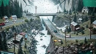 Filmmaking Dam Bursts Across Miniature Valley 7