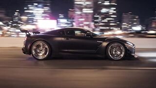 MATTE BLACK SUPERCAR AT NIGHT 🖤🔥 | Engine Sound + Highway in 4K 4