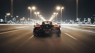 MATTE BLACK SUPERCAR AT NIGHT 🖤🔥 | Engine Sound + Highway in 4K 10