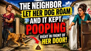 THE NEIGHBOR LET HER DOG ROAM | AND IT KEPT POOPING RIGHT IN FRONT OF HER DOOR