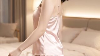 Playful Dance in Pastel Sleepwear