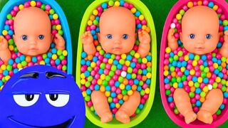 Full of 3 Rainbow BathTubs Candy with M&M's & Magic Slime Cutting Video #reels #satisfying #asmrsounds #asmr #trendingreel 2