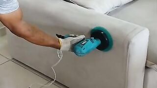 Cleaning a sofa