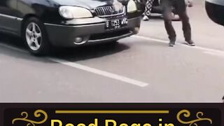 Road Rage in Jakarta: Man Chases, Stops, and Vandalizes Car